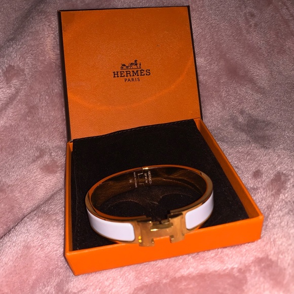 Hermes Jewelry - SOLD Hermes Clic H Blanc PM Bracelet